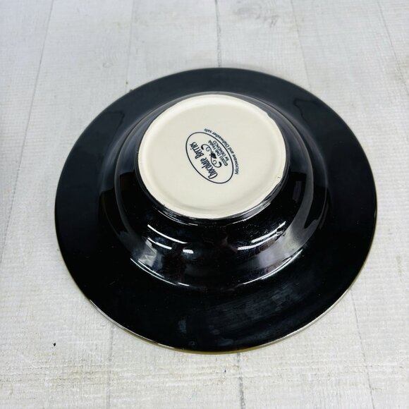 2003 Deb Hrabik For Demdaco CHOCOLATE BERRIES Ceramic Large Rim Soup Bowls Set 4 - Picture 5 of 16